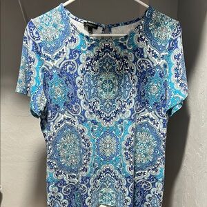 Talbots Blue Fitted Short Sleeve Tee